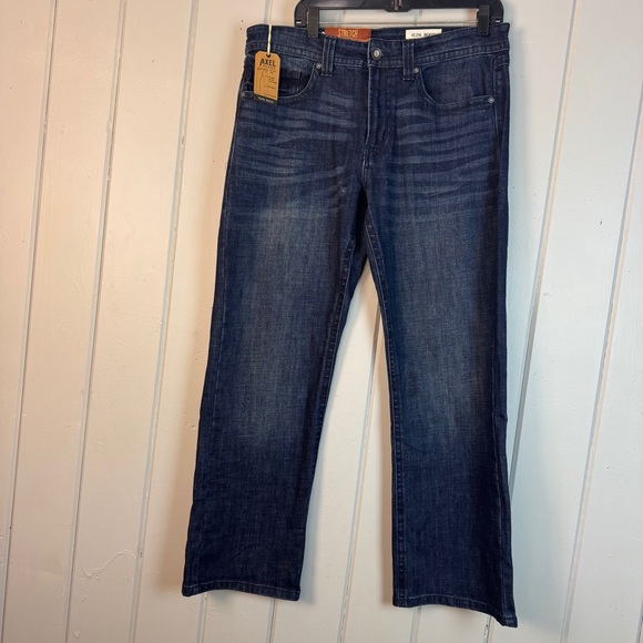 TK Axel Men Dark Wash Slim Boot Jean - Size W32 x L30 NWT - Picture 1 of 16